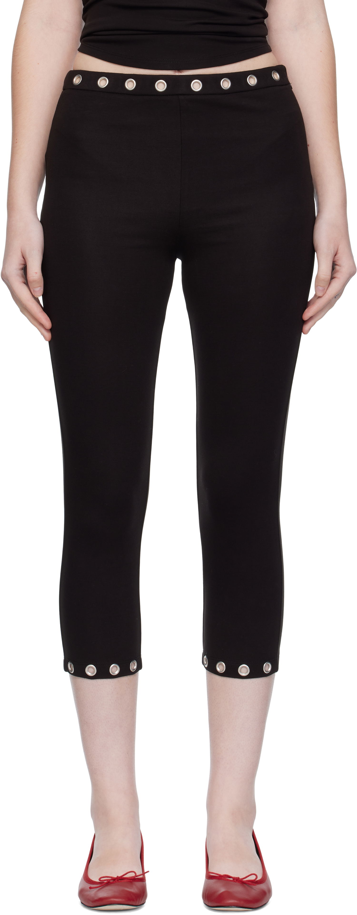 Pajkice Miaou Miaou Carla Capri Leggings Črna | 1065HJBBLK, 0