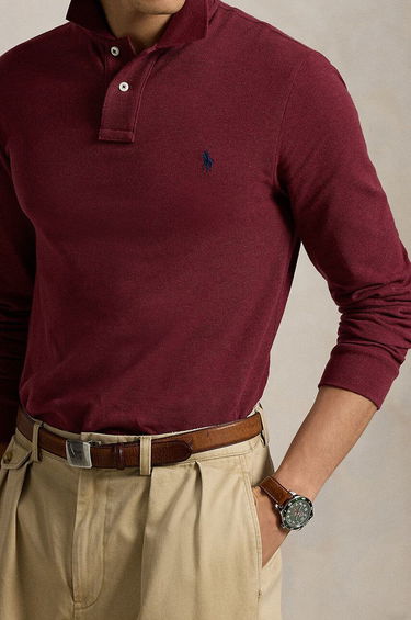 Polo majica Polo by Ralph Lauren Polo Ralph Lauren Long Sleeve Polo Shirt Bordo | 710681126, 4