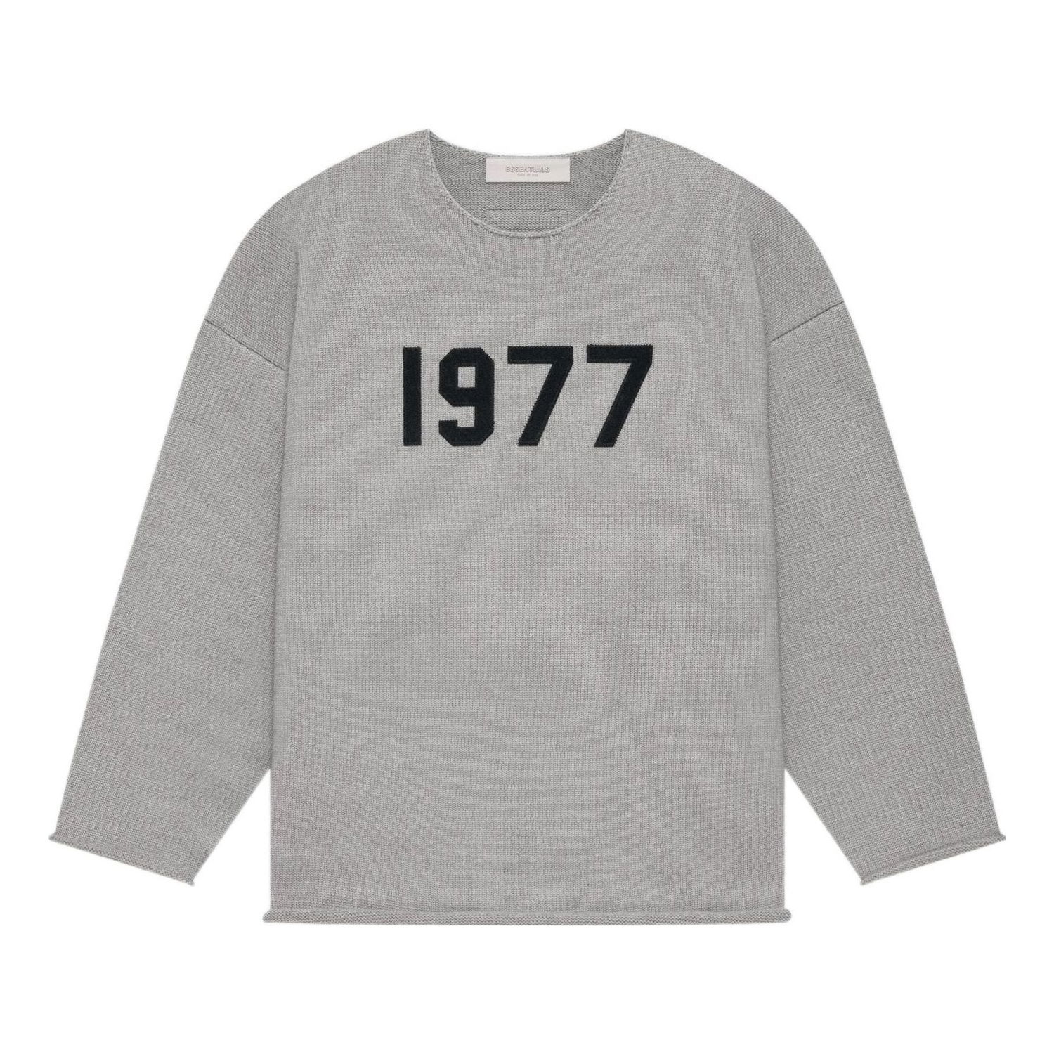 Pleteni pulover Fear of God Essentials 1977 Raw Edge Top Siva | FOG-SS22-086, 0