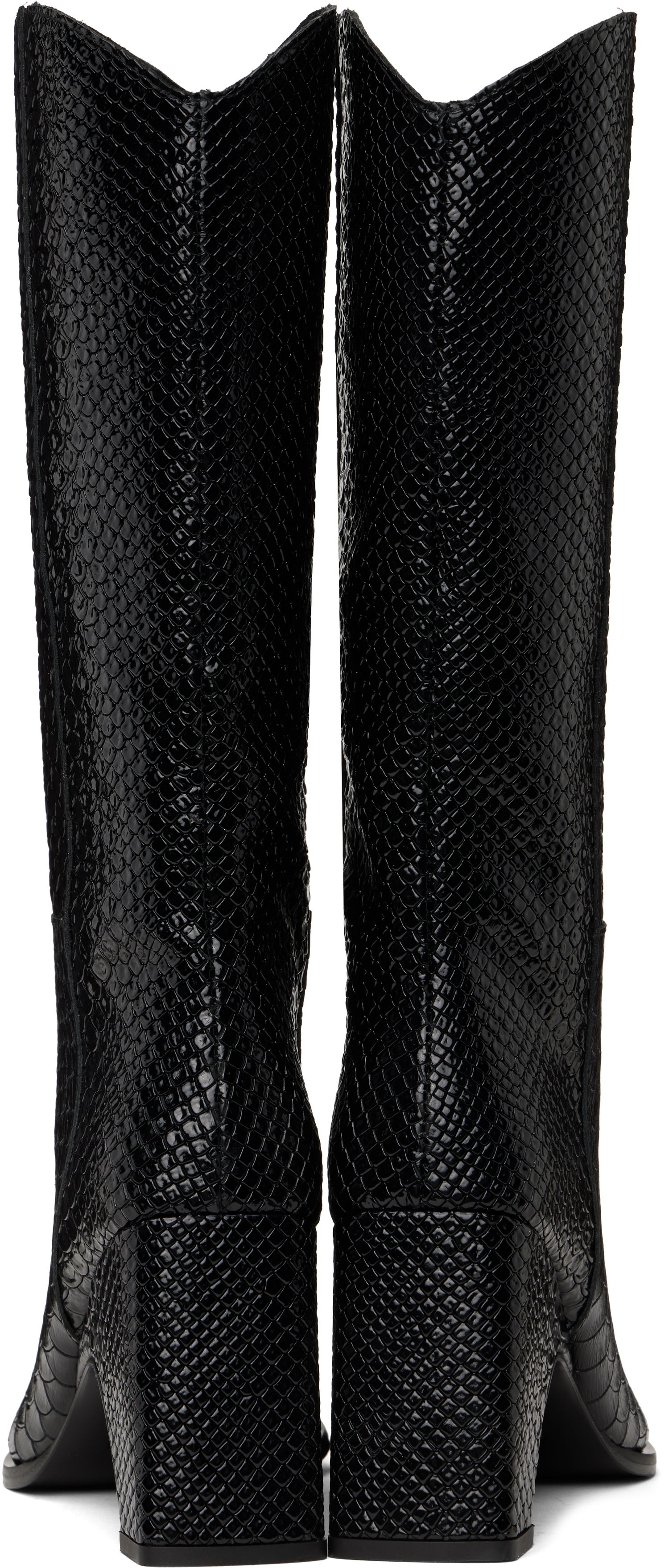 Oblačila Coperni Coperni Python Embossed Bridge Cowboy Boots Črna | COPSH16F6047, 1