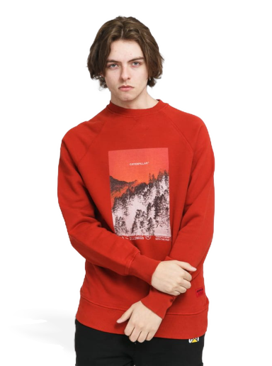 Pulover Caterpillar Heritage Roundneck Rdeča | 2910511 red