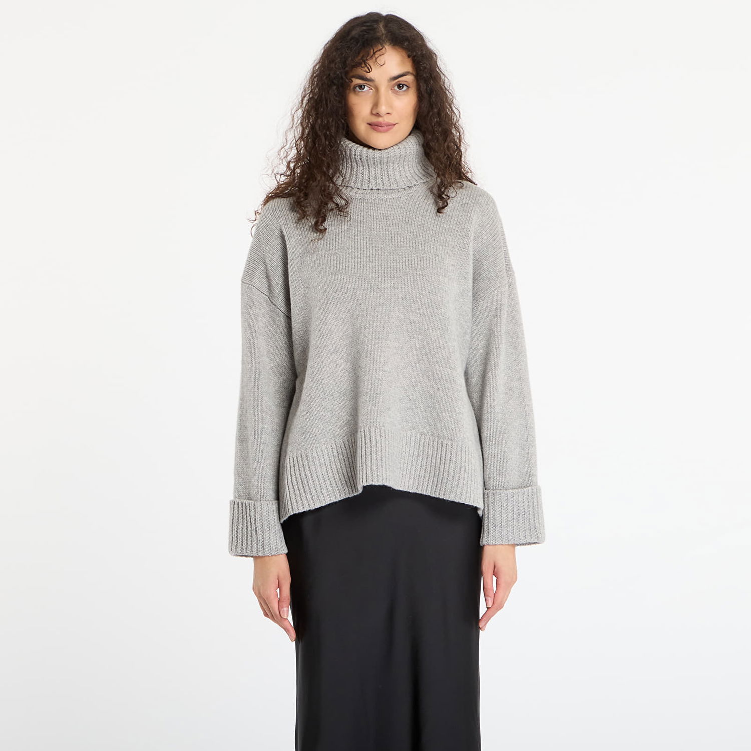 Pleteni pulover Samsoe Samsoe Sakeiku Turtleneck Sweater Siva | F24400069_CLR000337, 0