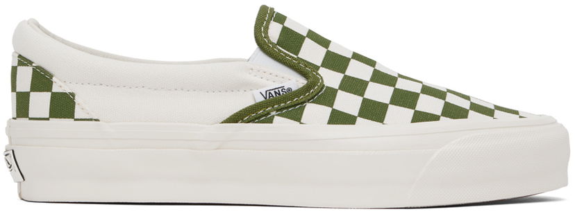 Superge in čevlji Vans Vans Classic Slip-On Checkerboard Zelena | VN000CSECIB