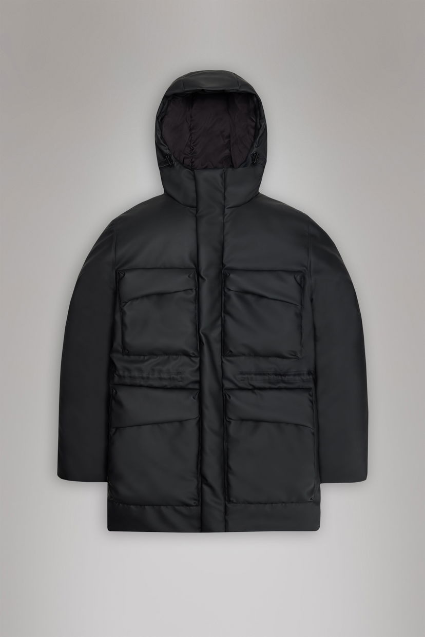 Parka Rains Long Insulated Cargo Jacket Črna | 15930\01