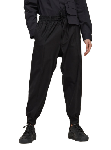 Trenirka Y-3 3-Stripes Refined Wool Cuffed Pants Črna | IB0387