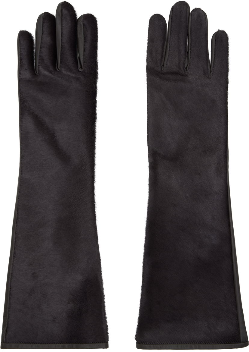 Rokavice Loulou de Saison Loulou de Saison Edna Calfskin Gloves Črna | EDNA
