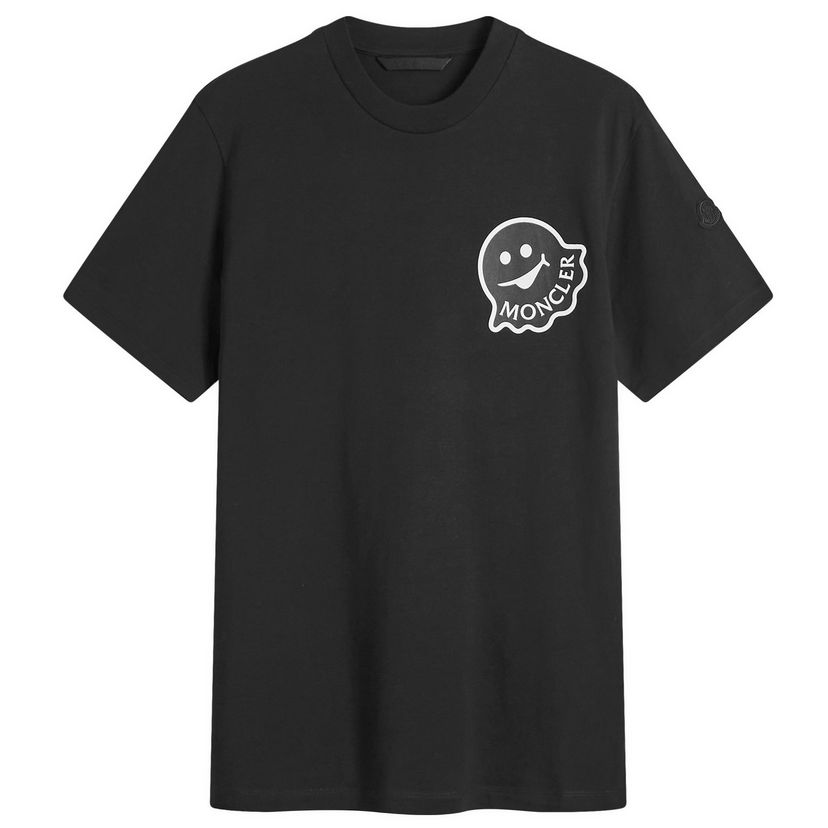 Majica Moncler Moncler Cotton Jersey Ghost Logo T-Shirt, Size Large Črna | 8C000-18-89AJS-998