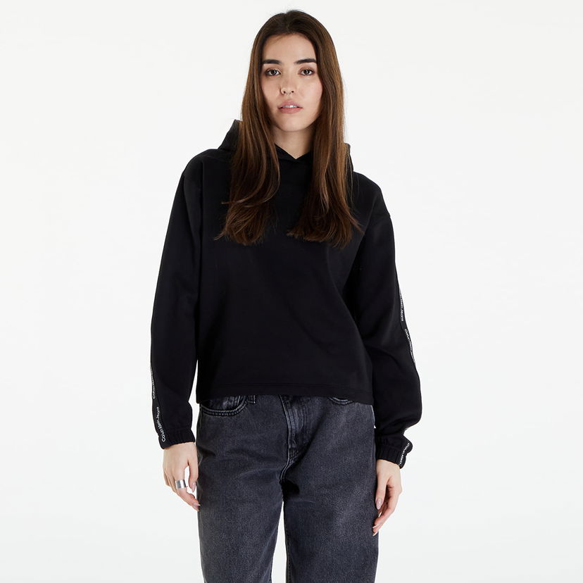 Pulover CALVIN KLEIN Logo Elastic Hoodie Črna | J20J223078 BEH