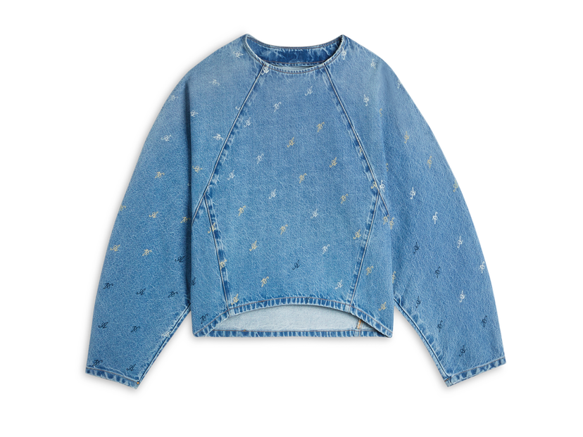 Pulover AXEL ARIGATO Daisy Script A Sweatshirt Modra | A2162001
