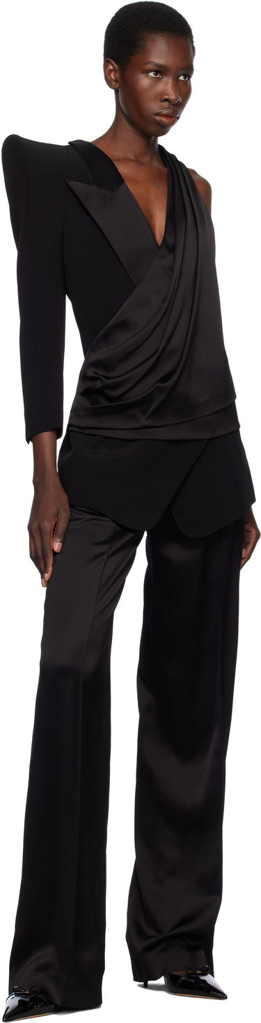 Majica brez rokavov Balmain Balmain Asymmetric Structured Blouse Jacket Črna | EF0AQ120MF01, 3