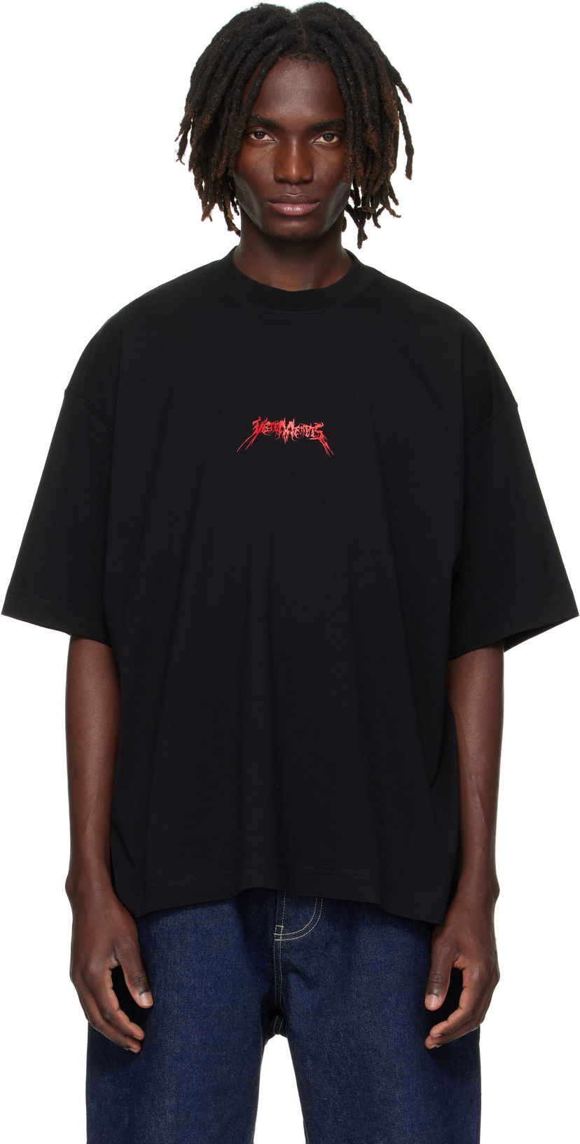 Majica VETEMENTS Vetements Metal Logo Regular Fit T-Shirt Črna | UH76TR600B