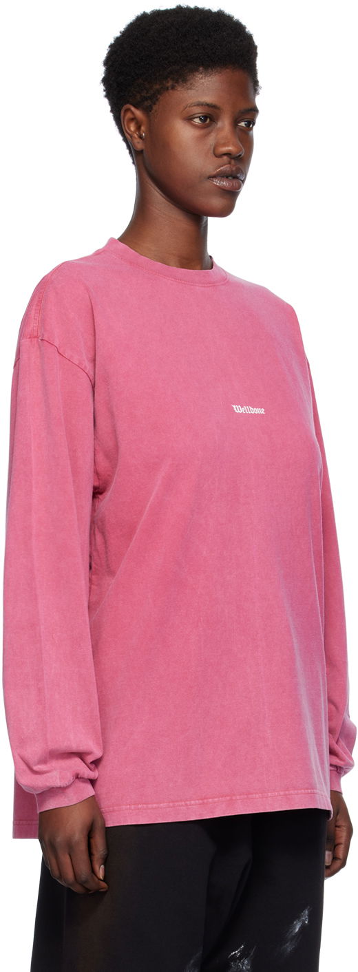 Majica We11done We11done Vintage Long Sleeve T-Shirt Roza | WD-TT0-24-722-U-PK, 1