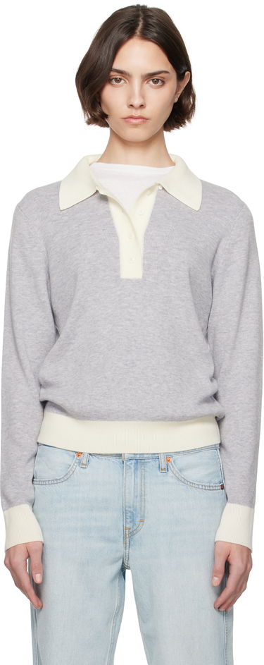 Pleteni pulover RE/DONE Re/Done Color Block Polo Siva | 793-10WCLBPOL, 0
