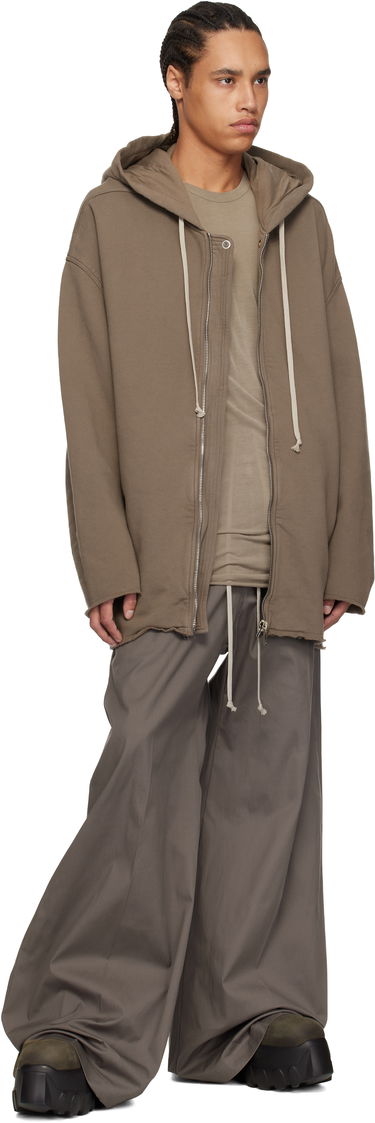 Pulover Rick Owens Rick Owens DRKSHDW Hollywood Peter Zip-Up Hoodie Rjava | DU01E3289 F, 3