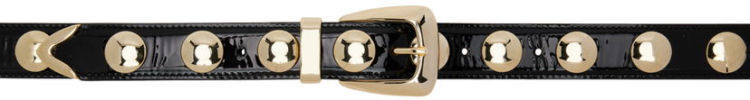 Pasovi Khaite Benny' Studded Patent Leather Belt Črna | 10015-764