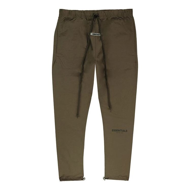 Trenirka Fear of God Essentials Rain Drum Reflective Nylon Sweatpants Rjava | FOG-FW21-102