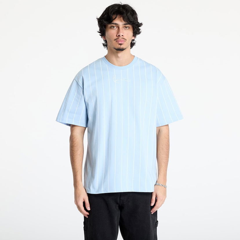 Majica Karl Kani Karl Kani Small Signature Pinstripe Tee Modra | 60300339