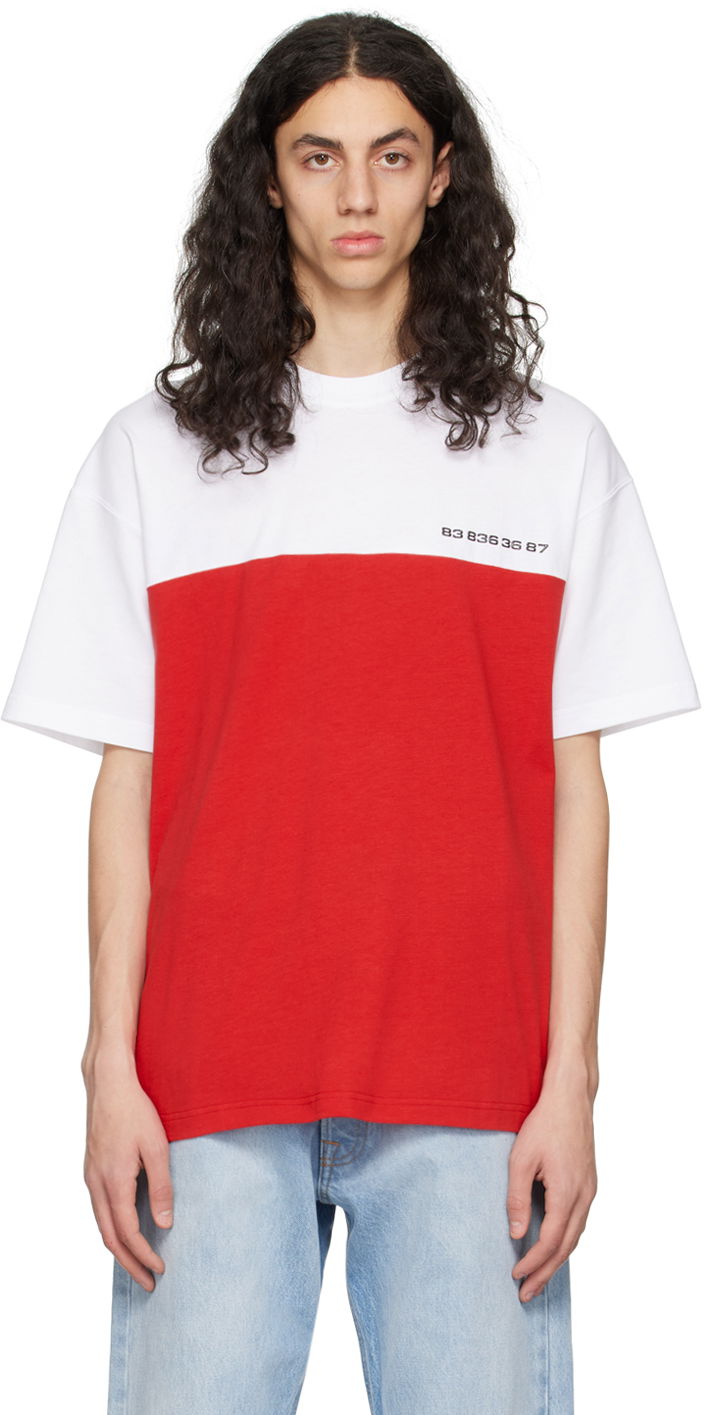 Majica VETEMENTS VTMNTS Colorblocked T-Shirt Rdeča | VL16TR280R