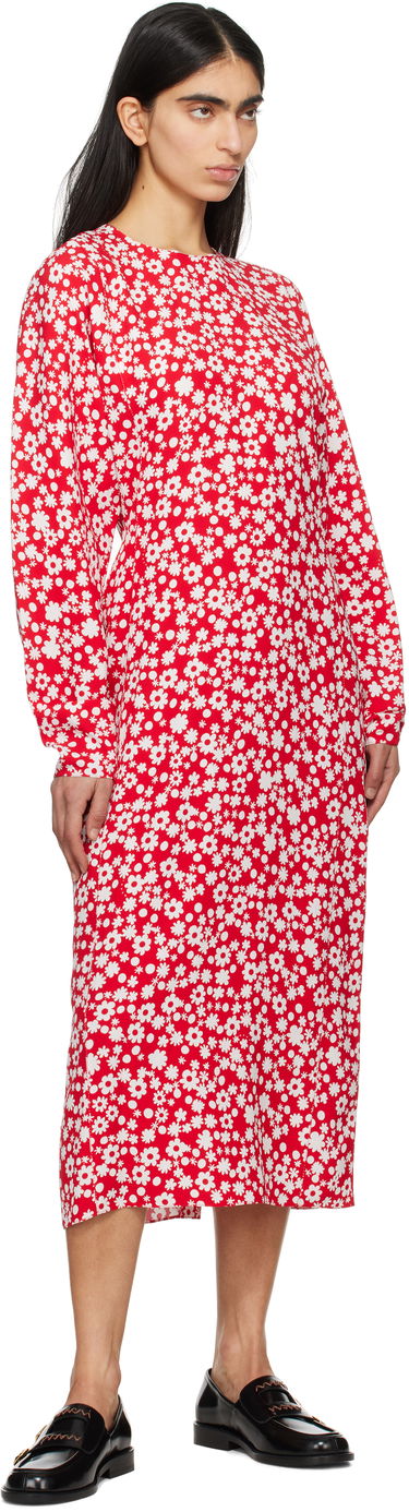 Obleke Marni Marni Pop Fields Midi Dress Rdeča | ABMA1360S0 UTVA45, 3