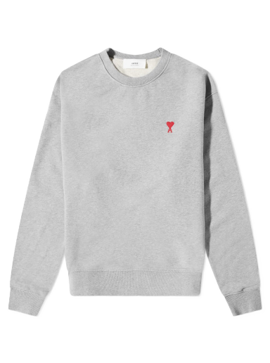 Pulover AMI Small Heart Crewneck Sweatshirt Siva | BFUSW001-730-055