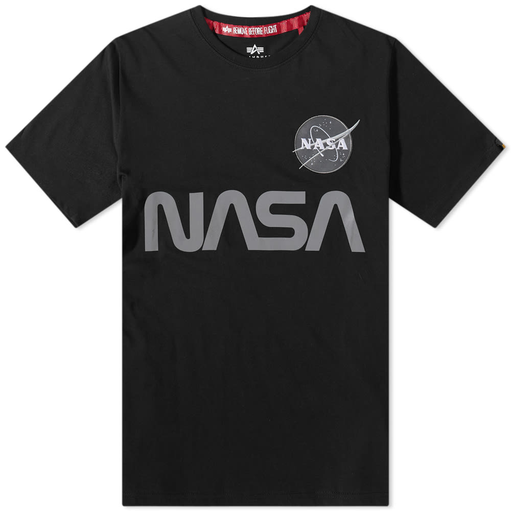 Majica Alpha Industries NASA Reflective Tee Črna | 178501-03, 0