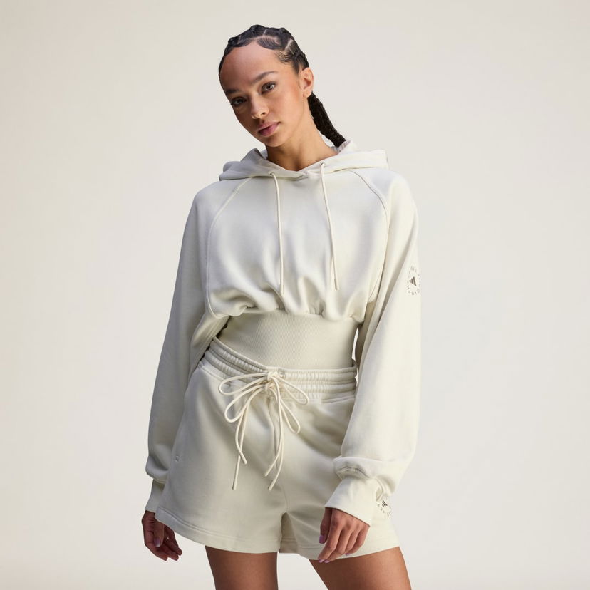 Pulover adidas Performance Stella McCartney Cropped Hoodie Bela | KA0640