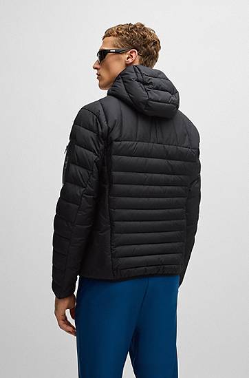 Puhovka BOSS Padded Water-Repellent Jacket with Reflective Details Črna | 50514761, 1