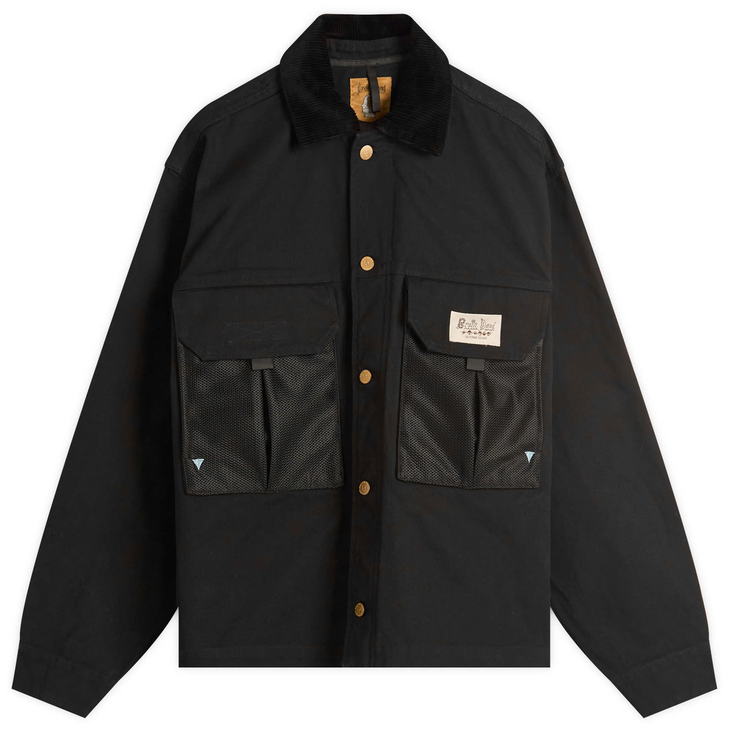 Jakna Brain Dead Brain Dead Cropped Chore Jacket, Size Large Črna | BDS25OO00043-BLK, 1