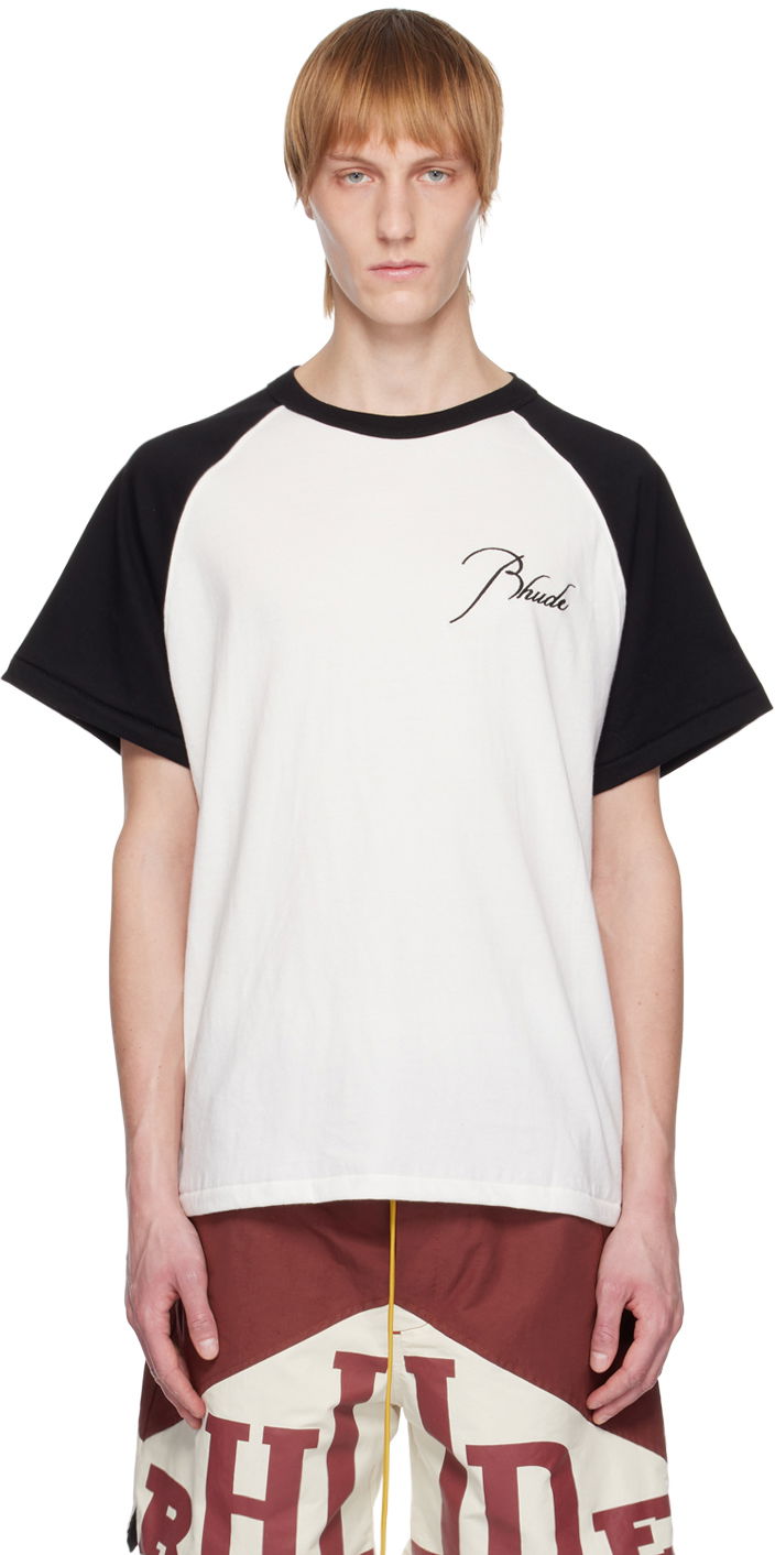 Majica Rhude Rhude Raglan T-Shirt Bela | RHFW22TT11012610