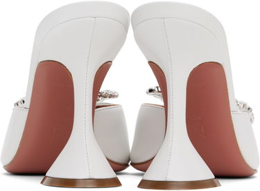 Modni dodatki Amina Muaddi Amina Muaddi Rosie Slipper Heeled Sandals Bela | ROSIE SLIPPER NAPPA, 1
