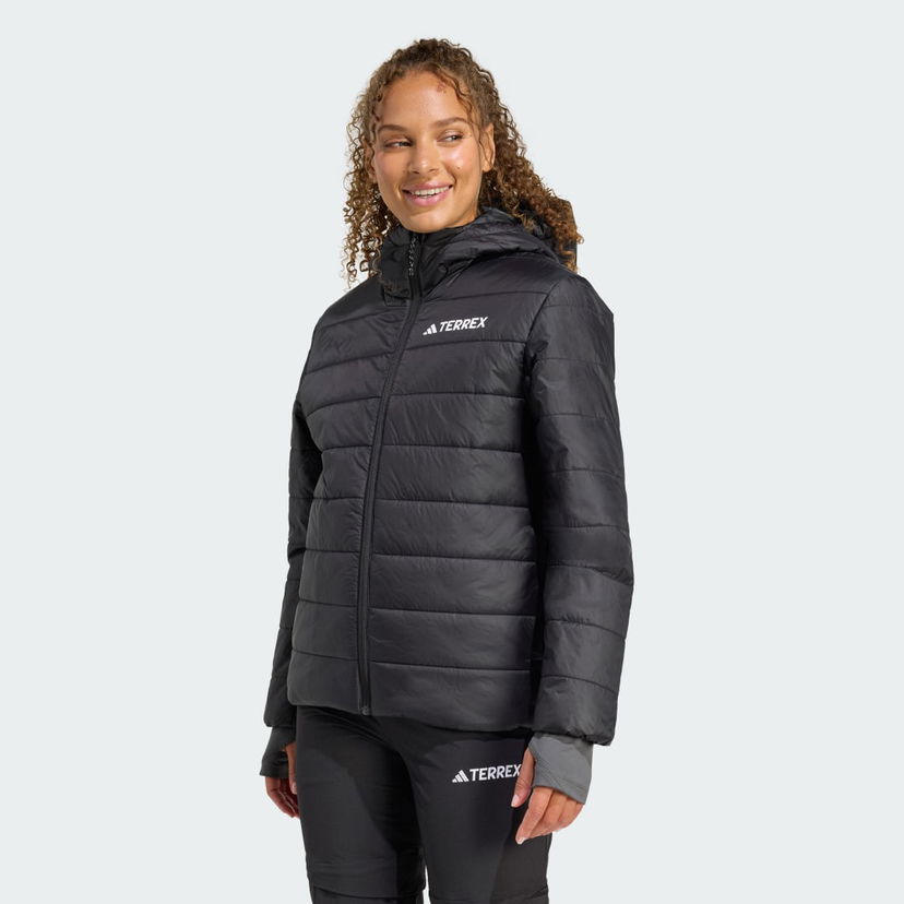 Puhovka adidas Performance Terrex Multi Essentials CLIMAWARM Insulated Hooded Jacket Črna | KB2169