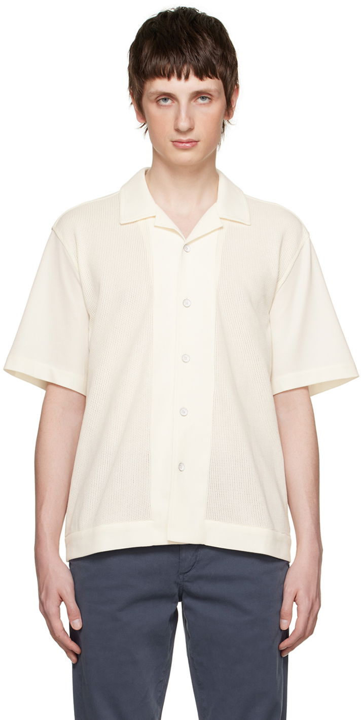 Srajce rag & bone Rag & Bone Avery Knitted Shirt Bela | MBC23PT003MS03