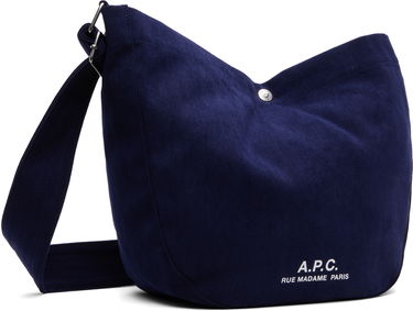Torba za čez ramo A.P.C. A.P.C. Journal Corduroy Satchel Mornarica | PSALI-M61939, 1