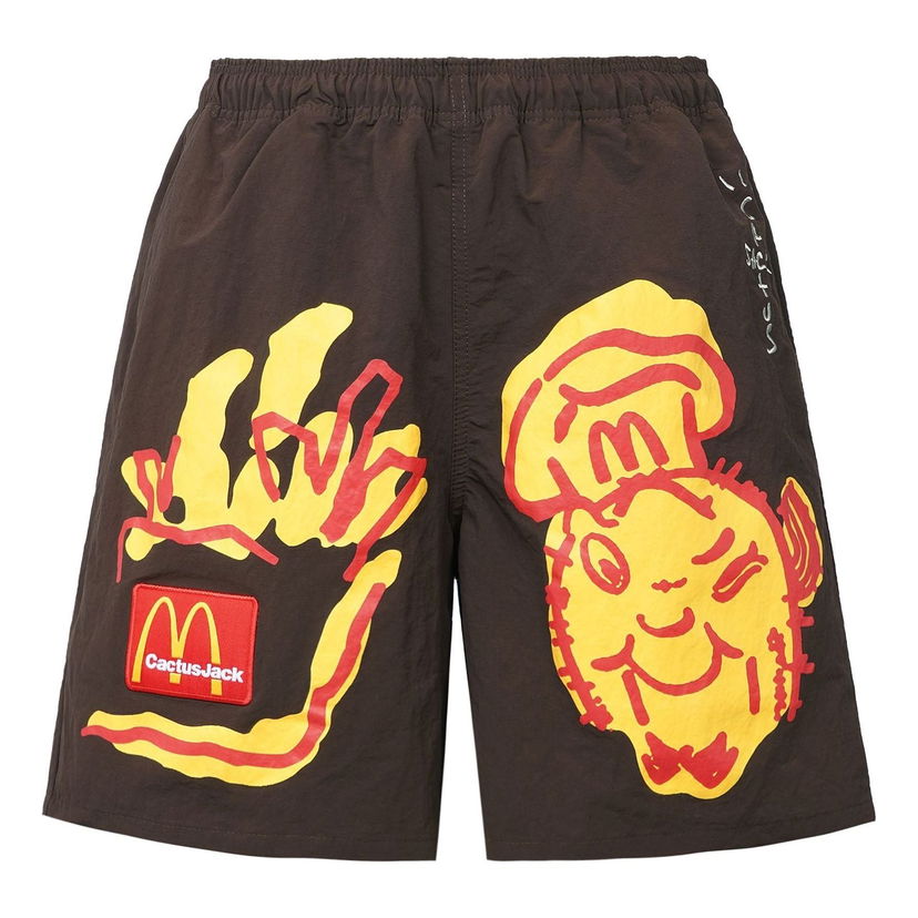 Kratke hlače Cactus Jack by Travis Scott Cactus Jack x McDonalds Illustration II Shorts Rjava | CJMDBS124BROWN