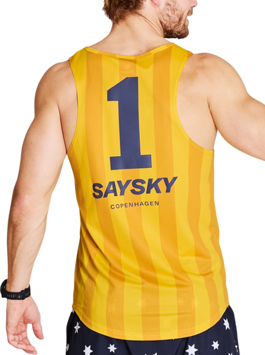 Majica brez rokavov Saysky Saysky Stripe Combat Singlet Rumena | nmrsi31c-008, 1