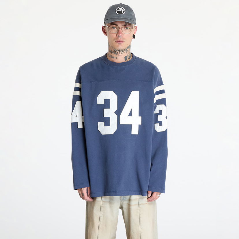 Majica Ambush Football L-S T-Shirt UNISEX Insignia Blue/ Tofu Modra | BMAB004F24JER0014531