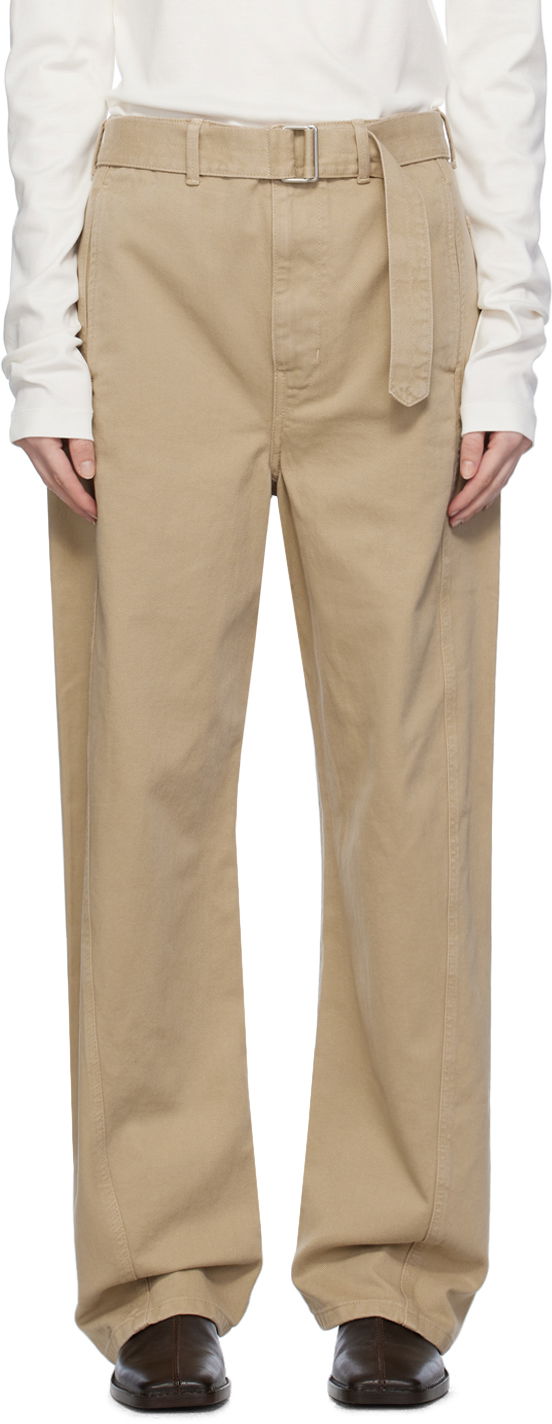 Cargo hlače LEMAIRE Lemaire Exclusive Wide-Leg Trousers Bež | PA326 LD1001