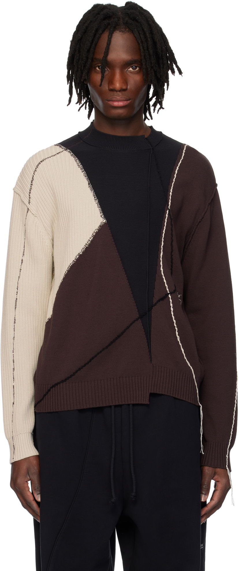 Pleteni pulover A-COLD-WALL* A-COLD-WALL* Overstitch Knit Sweater Večbarvna | ACWMK192
