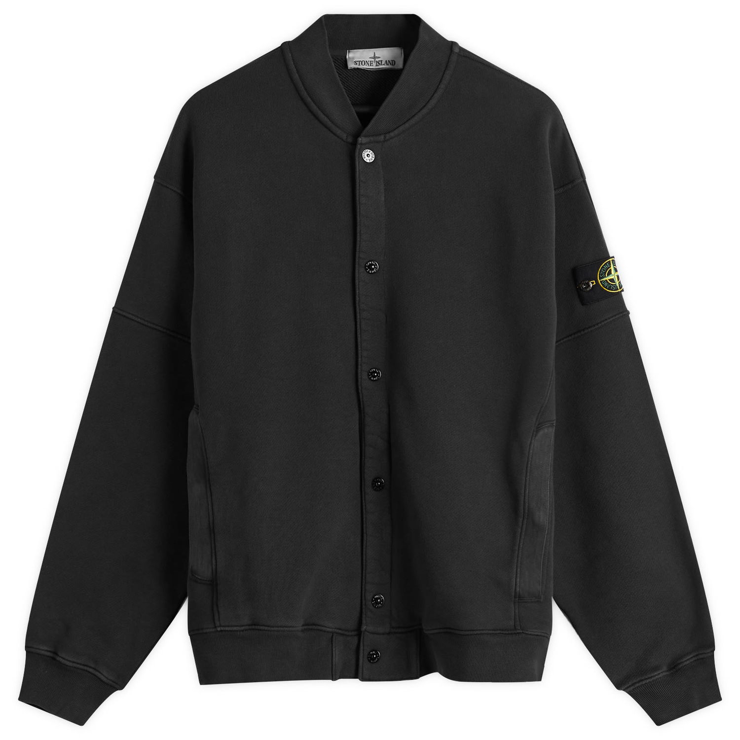 Pulover Stone Island Old Effect Fleece Bomber Jacket, Size Large Črna | K1S156100034-V0129, 1