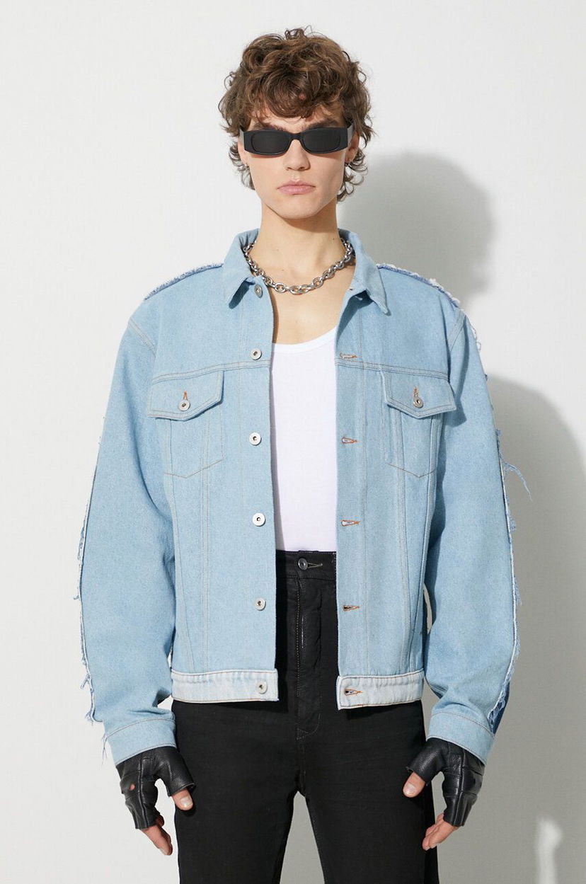 Bomber jakna HERON PRESTON Denim Jacket Modra | HMYE013F23DEN0014500