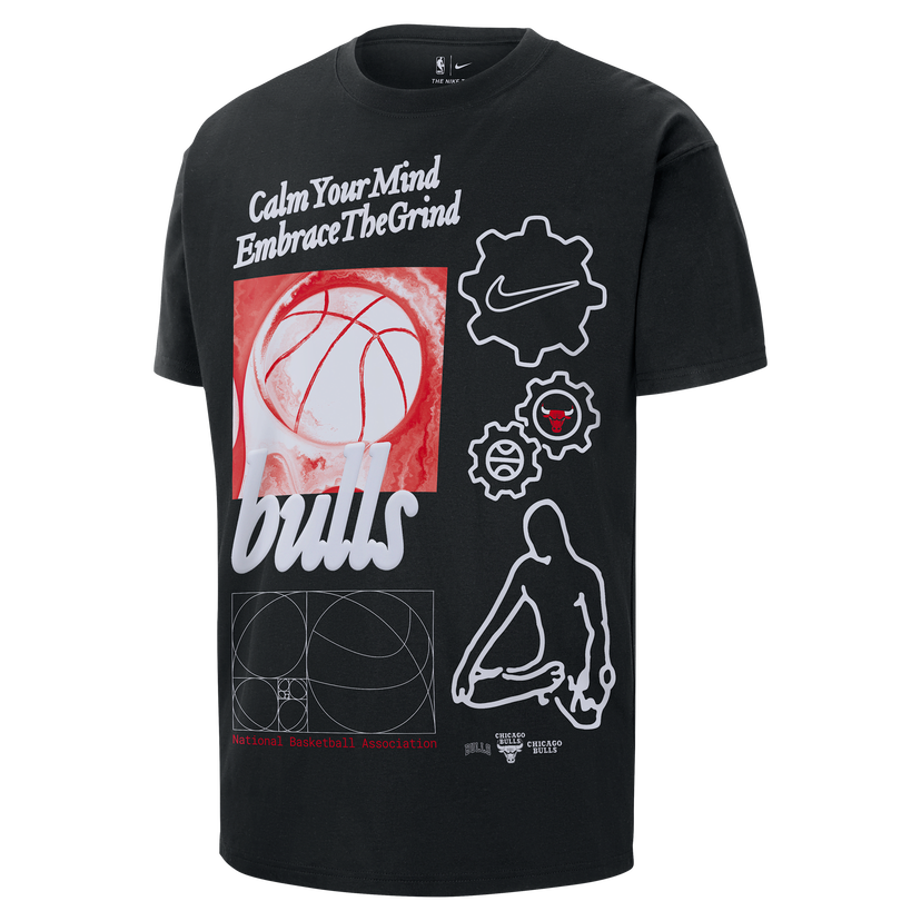 Majica Nike NBA Chicago Bulls Courtside Max90 T-Shirt Črna | HQ0628-010