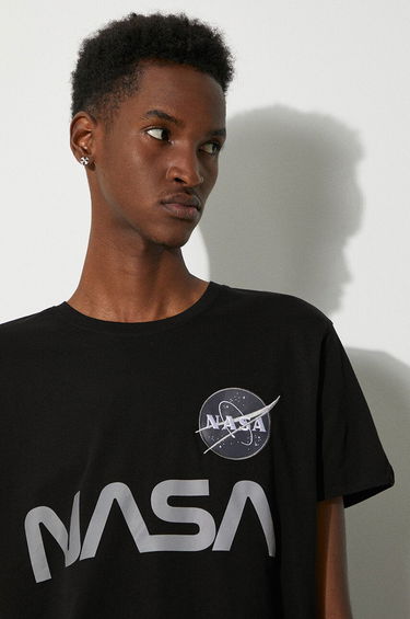 Majica Alpha Industries NASA Reflective Tee Črna | 178501-03, 4