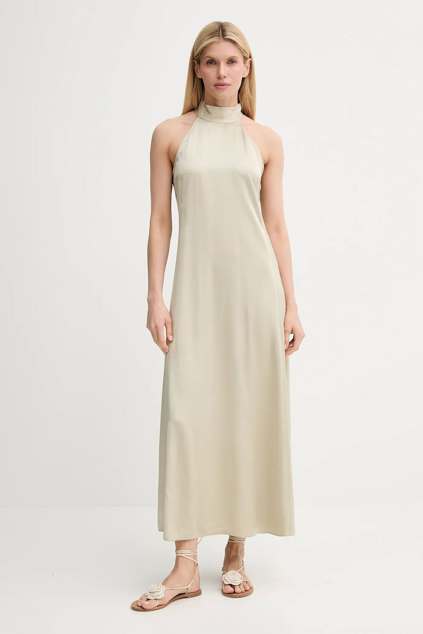 Obleke Samsoe Samsoe Samsoe Samsoe SANETTLE Maxi Halter Dress Bež | F25200104