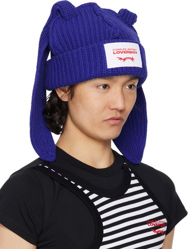 Beanie Charles Jeffrey Loverboy Charles Jeffrey LOVERBOY Chunky Knit Rabbit Beanie Modra | 54130401, 3