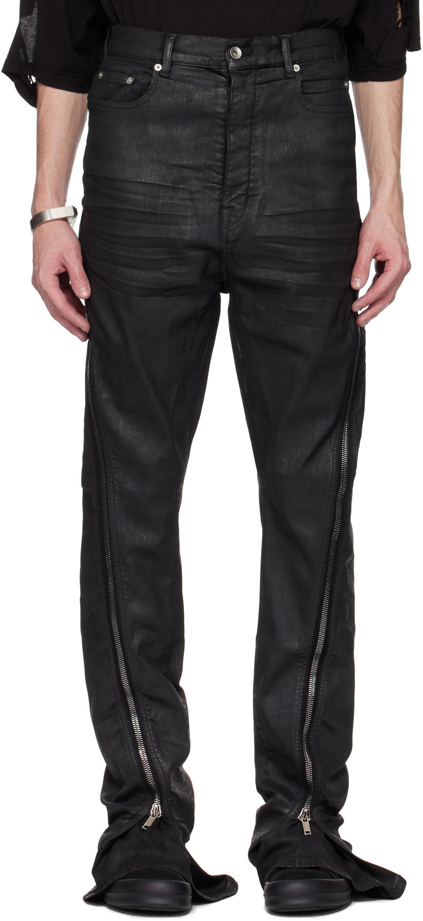 Kavbojke Rick Owens Rick Owens DRKSHDW Hollywood Bolan Banana Jeans Črna | DU01E3363 SBW