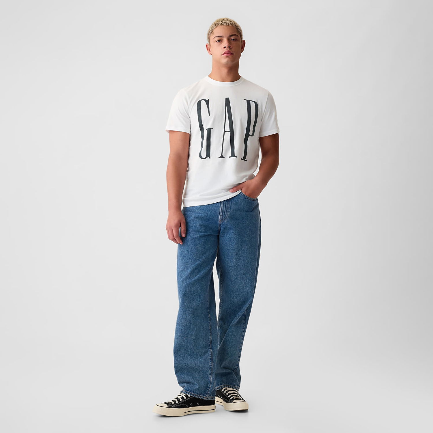Majica GAP Logo Tee White V2 Global Bela | 866774-01, 1