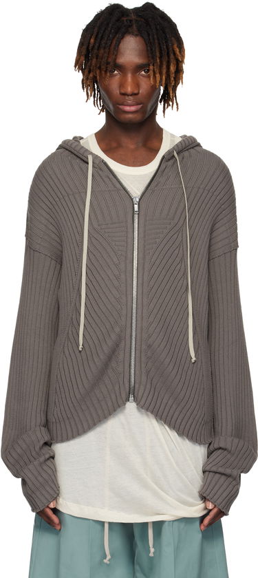 Pulover Rick Owens Rick Owens Hollywood Zip Hoodie Siva | RU01E5614 KEC, 0