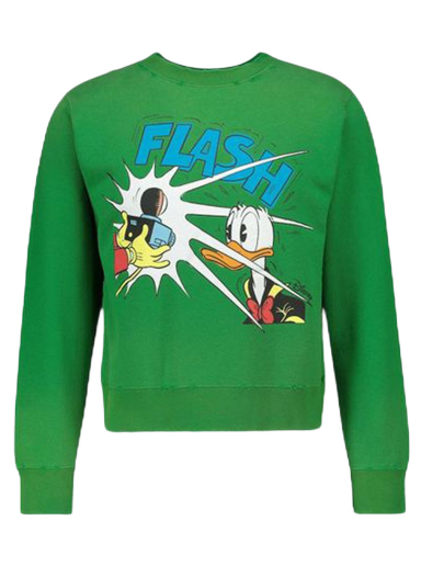 Pleteni pulover Gucci Disney x Donald Duck Crewneck Zelena | 634554 XJC8R 3229