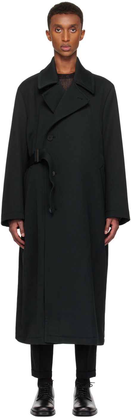 Plašči Paul Smith Paul Smith Wool-Blend Twill Coat Zelena | M1R-145Z-N02492-37