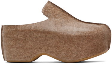 Oblačila JW Anderson JW Anderson Laminated Felt Platform Clogs Rjava | ANM42500D, 0